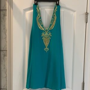Lilly Pulitzer (L) teal party dress with pockets!